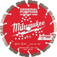 Diamond Max Segmented Turbo Saw Blade, 9", Metal/Stone/Concrete/Ductile Iron/Cement/Non-Ferrous/Brick/Fibre Cement/Tile/Asphalt Use Northern Industrial Supply Inc.