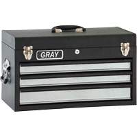Tool Box - 3 Drawers, 10" D x 20-1/2" W x 12" H, Black Northern Industrial Supply Inc.