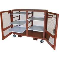 Armoire mobile en treillis, Acier, 49 pi³, Rouge Northern Industrial Supply Inc.
