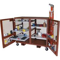 Armoire mobile en treillis, Acier, 49 pi³, Rouge Northern Industrial Supply Inc.