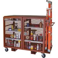 Armoire mobile en treillis, Acier, 49 pi³, Rouge Northern Industrial Supply Inc.
