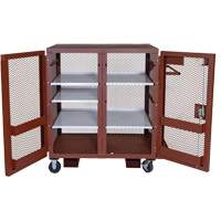 Armoire mobile en treillis, Acier, 37 pi³, Rouge Northern Industrial Supply Inc.