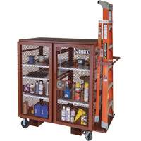 Armoire mobile en treillis, Acier, 37 pi³, Rouge Northern Industrial Supply Inc.