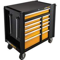 Powered Tool Cart, 11 Drawers, 42-1/2" W x 24-7/16" D x 41" H, Black/Orange Northern Industrial Supply Inc.