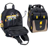 Sac &agrave; dos avec prises de recharge pour appareils &eacute;lectroniques, 15" lo x 10-1/2" la, Noir, Polyester Northern Industrial Supply Inc.