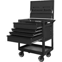EX Deluxe Series Tool Cart, 4 Drawers, 22-7/8" L x 33" W x 44-1/4" H, Black Northern Industrial Supply Inc.