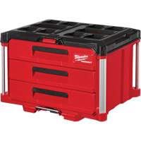 Boîte &agrave; outils avec 3 tiroirs Packout, 16-1/3" x 14-1/3" x 22-1/5", Noir/Rouge Northern Industrial Supply Inc.