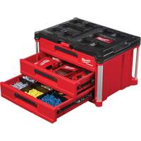 Boîte &agrave; outils avec 3 tiroirs Packout, 16-1/3" x 14-1/3" x 22-1/5", Noir/Rouge Northern Industrial Supply Inc.
