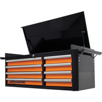 Top Chest, 42" W, 8 Drawers, Black/Orange Northern Industrial Supply Inc.