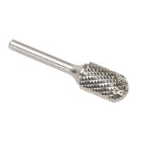 CLEVELAND Solid Carbide Burrs - Cylinder Shape with Ball Nose, SC-6, 3/5" Dia., 25.4 mm Depth of Cut Northern Industrial Supply Inc.