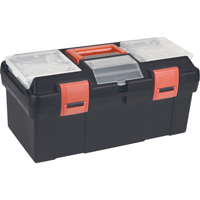 Plastic Tool Box, 17-1/2" W x 9-1/2" D x 8" H, Black Northern Industrial Supply Inc.