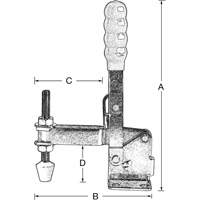 Vertical Hold-Down Clamps, 200 lbs. Clamping Force, Vertical Northern Industrial Supply Inc.