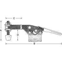 Horizontal Hold-Down Clamps, 200 lbs. Clamping Force, Horizontal Northern Industrial Supply Inc.