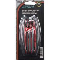 Ball End Fold-Up Hex Key Set, 9 Pcs., Imperial Northern Industrial Supply Inc.