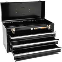 Portable Tool Box, 20" W, 3 Drawers, Black Northern Industrial Supply Inc.