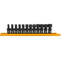 Jeu de 12 douilles m&eacute;triques flexibles universelles &agrave; chocs 1/4" &agrave; 6 pans Northern Industrial Supply Inc.