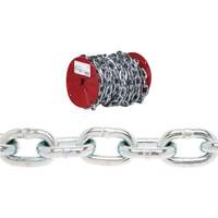 Campbell&reg; Proof Coil Chain, Low Carbon Steel, 3/16" x 100' (30.4 m) L, Grade 30, 800 lbs. (0.4 tons) Load Capacity Northern Industrial Supply Inc.