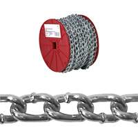 Twist Link Machine Chain, Low Carbon Steel, #2 x 125' (38.1 m) L, 310 lbs. (0.155 tons) Load Capacity Northern Industrial Supply Inc.