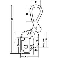 GX Structural Short Leg Plate Clamp, 2000 lbs. (1 tons), 1/16" - 3/4" Jaw Opening Northern Industrial Supply Inc.