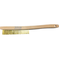 Curved-Handle Scratch Brushes, Brass, 4 x 19 Wire Rows, 14" Long Northern Industrial Supply Inc.