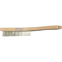 Curved-Handle Scratch Brushes, Stainless Steel, 4 x 19 Wire Rows, 14" Long Northern Industrial Supply Inc.
