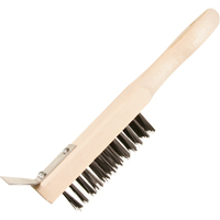 Scratch Brush With Scraper, Steel, 5 x 13 Wire Rows, 11-3/8" Long Northern Industrial Supply Inc.