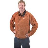 Welding Jacket, Leather, 4X-Large, Lava Brown Northern Industrial Supply Inc.