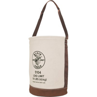 Bucket with Leather Bottom, 17" H, Canvas, Beige Northern Industrial Supply Inc.