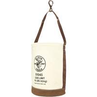 Leather-Bottom Bucket, 17" H, Canvas, White Northern Industrial Supply Inc.