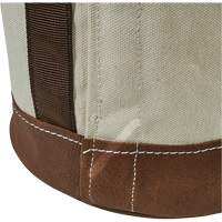 Leather-Bottom Bucket, 17" H, Canvas, White Northern Industrial Supply Inc.