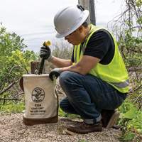 Leather-Bottom Bucket, 17" H, Canvas, White Northern Industrial Supply Inc.