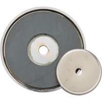 Ceramic Shallow Pot Magnet, 1-3/8" Dia., 12 lbs. Pull Northern Industrial Supply Inc.