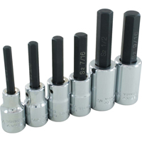 Hex Head Socket Set, Hex, 1/2" Drive, 6 Pcs Northern Industrial Supply Inc.