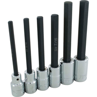 Hex Head Socket Set, Hex, 1/2" Drive, 6 Pcs Northern Industrial Supply Inc.