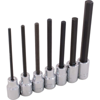 Hex Head Socket Set, Hex, 3/8" Drive, 7 Pcs Northern Industrial Supply Inc.