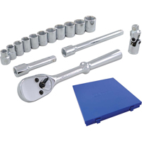 Socket & Attachment Set, 15 Pcs, 3/8" Drive Size Northern Industrial Supply Inc.