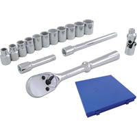 Socket & Attachment Set, 15 Pcs, 3/8" Drive Size Northern Industrial Supply Inc.