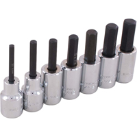 Hex Head Socket Set, Hex, 3/8" Drive, 7 Pcs Northern Industrial Supply Inc.