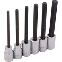 Hex Head Socket Set, Hex, 3/8" Drive, 6 Pcs Northern Industrial Supply Inc.
