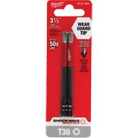 Embout de tournevis Shockwave Impact Duty, Torx, Embout T-30, Prise 1/4", Longueur 3-1/2" Northern Industrial Supply Inc.