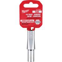 SAE Socket with Four Flat Sides, 11/32", 3/8" Drive, 6 Points, Deep Northern Industrial Supply Inc.