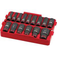 Jeu de douilles SAE Shockwave Impact Duty Packout, 15 Mcx, Chocs, Prise de 1/2", Profond Northern Industrial Supply Inc.