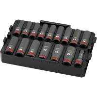Jeu de douilles profondes 3/8" Shockwave Impact Duty Packout, 16 Mcx, Chocs, Prise de 1/2", Profond Northern Industrial Supply Inc.