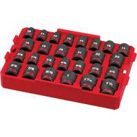 Jeu de douilles profondes 3/8" Shockwave Impact Duty Packout, 27 Mcx, Chocs, Prise de 1/2" Northern Industrial Supply Inc.