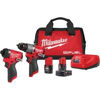 Ensemble tournevis-perceuse 1/2" M12 Fuel & tournevis hexagonal &agrave; percussion 1/4", Lithium-ion, 12 V Northern Industrial Supply Inc.