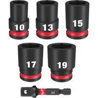 Jeu de douilles m&eacute;triques &agrave; 6 pans Shockwave Impact Duty, 6 Mcx, Chocs, Prise de 3/8" Northern Industrial Supply Inc.