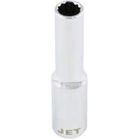 Douille chrom&eacute;e, 8 mm, Prise 1/4", 12 pans, Profond Northern Industrial Supply Inc.