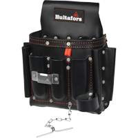 Electrician's Tool Pouch, Leather, 8 Pockets, Black Northern Industrial Supply Inc.
