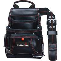 Carpenter's Nail & Tool Bag, Leather, 11 Pockets, Black Northern Industrial Supply Inc.