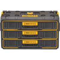 Unit&eacute; &agrave; trois tiroirs ToughSystem 2.0, 21-4/5" x 12-3/10" x 12-3/5", Noir/Jaune Northern Industrial Supply Inc.
